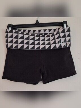 PINK Black Active Shorts with Geometric Waistband